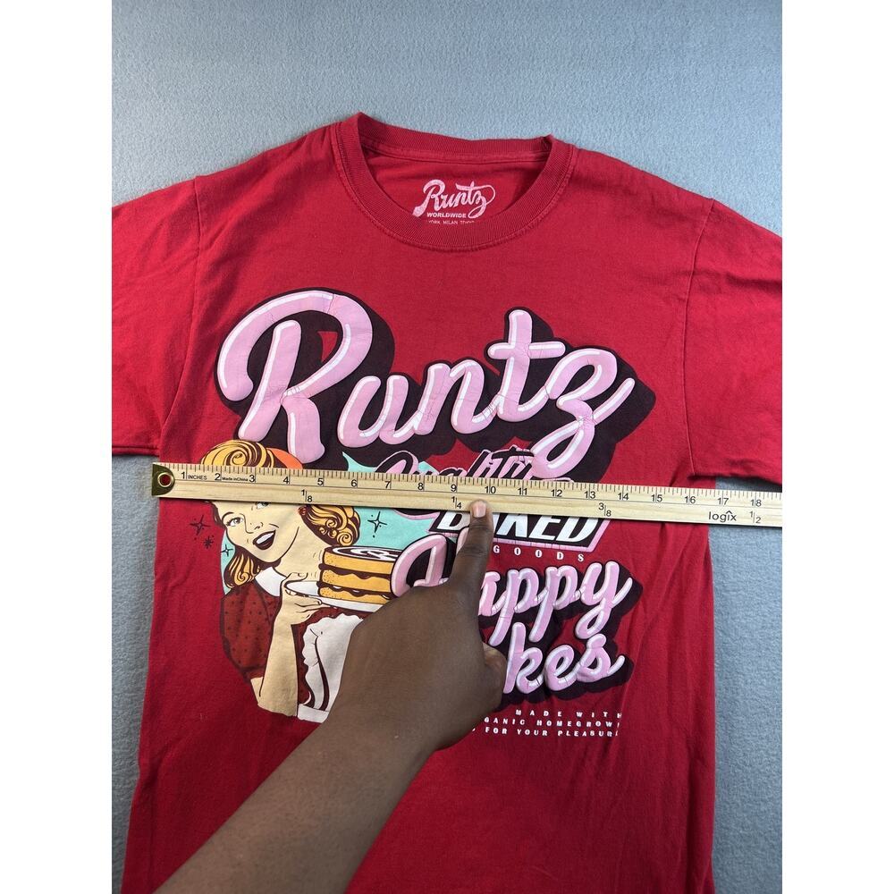 Runtz Graphic Red T-Shirt Men Medium 100% Cotton Casual Streetwear, Size SM - Picture 2 of 6